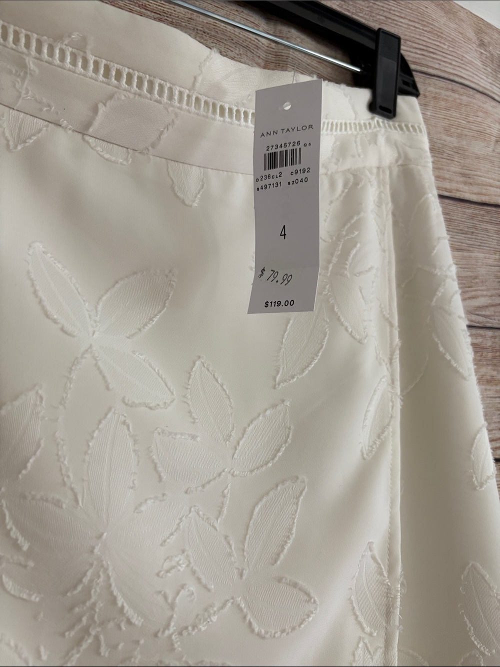 Ann Taylor Floral Embroidered A-Line Skirt - Picture 8 of 11